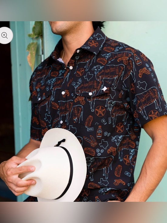Raised By Coyotes Other - Texas BBQ Nights Pearl Snap by Raised By Coyotes Size XL